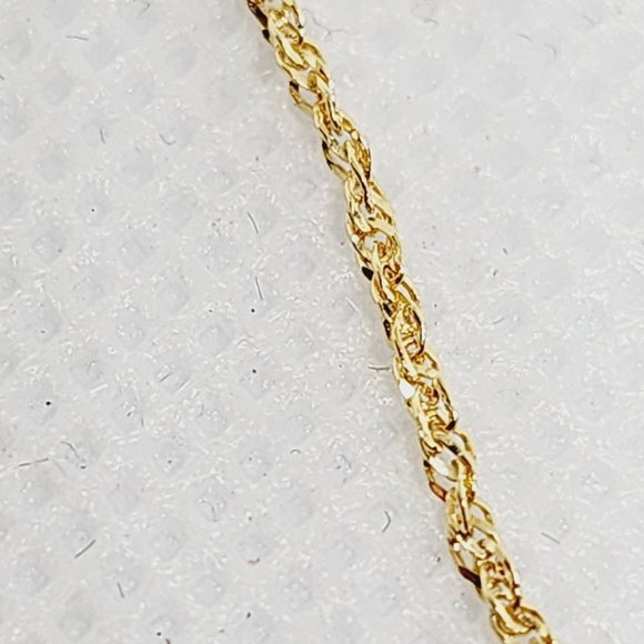 Lab Created Ruby and White Zircon Pendant Necklace 18 Inches in 14K YG Over SS - Picture 5 of 6